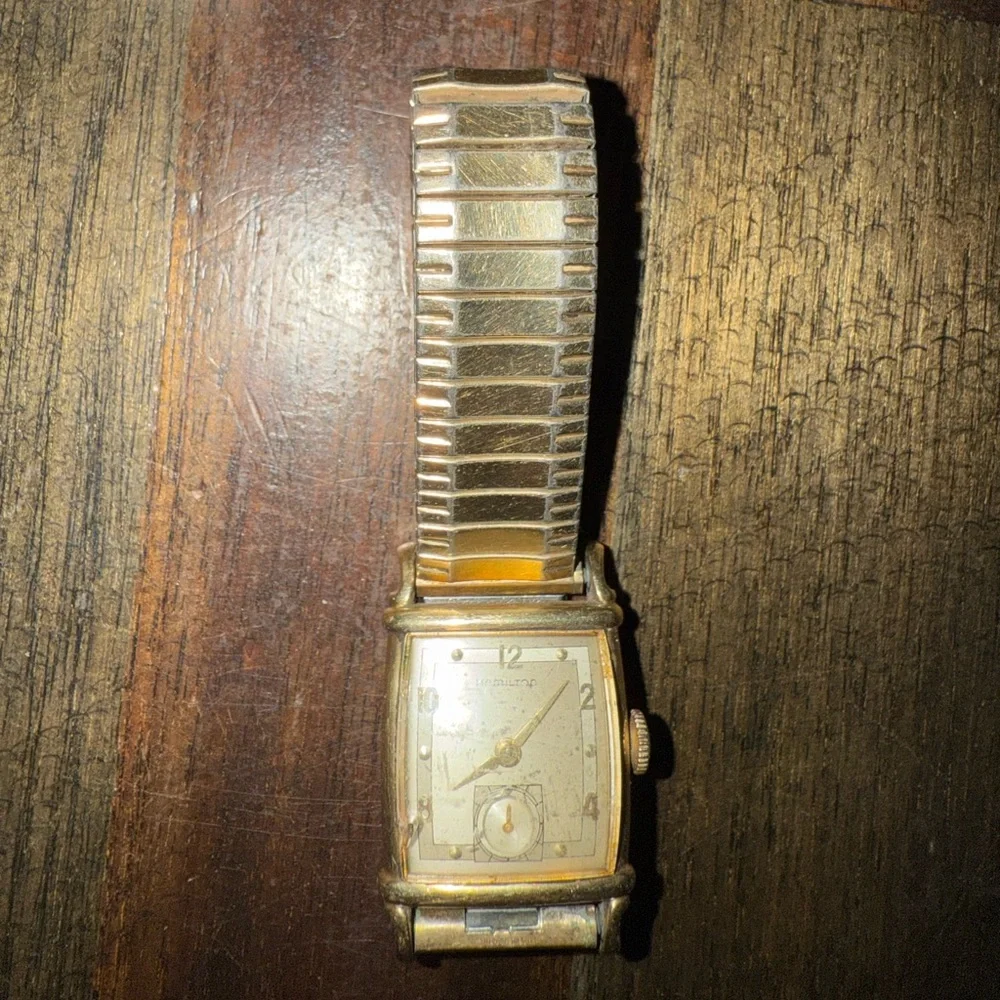 Hamilton Gold Rectangular Smartwatch - Picture 2 of 3